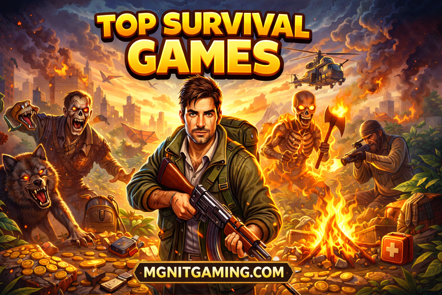 Best Survival Games 2026 |  Explore, Fight & Survive Online | MGNiT Gaming